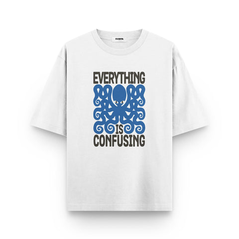 Everything Is Confusing Octopus Oversized Tee by Kaihama