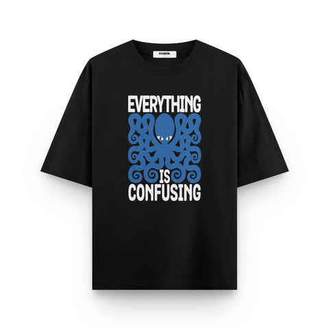 Everything Is Confusing Octopus Oversized Tee by Kaihama