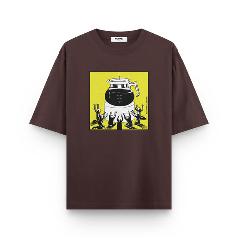 Caffeine Cult – Worship Coffee Oversized T-Shirt