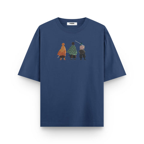 Demon Slayer Trio T-Shirt – Tanjiro, Zenitsu & Inosuke Minimalist Design | Anime Streetwear