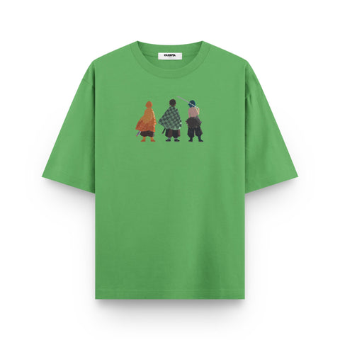 Demon Slayer Trio T-Shirt – Tanjiro, Zenitsu & Inosuke Minimalist Design | Anime Streetwear