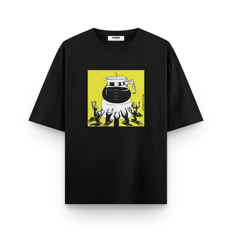 Caffeine Cult – Worship Coffee Oversized T-Shirt
