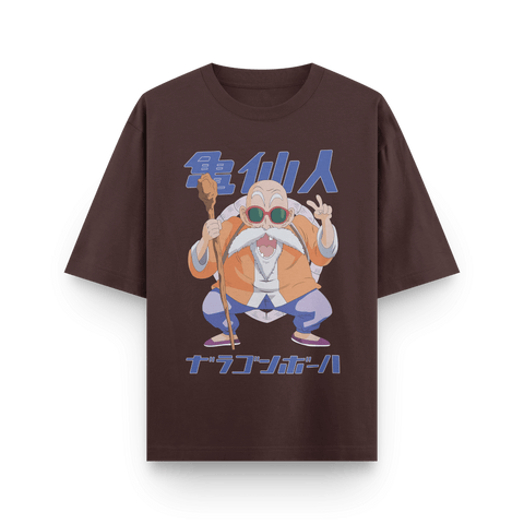 Master Roshi from Dragonball Series Anime Oversized T-Shirt