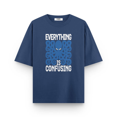 Everything Is Confusing Octopus Oversized Tee by Kaihama