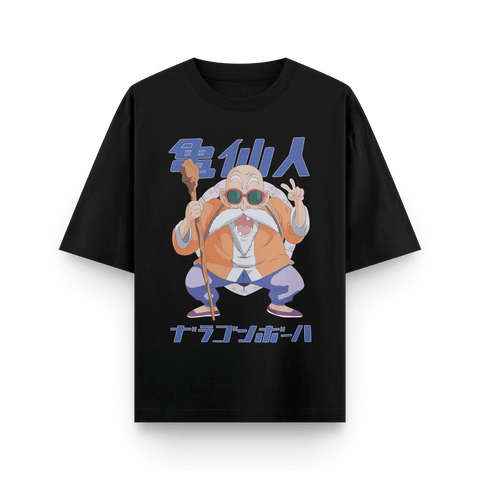Master Roshi from Dragonball Series Anime Oversized T-Shirt
