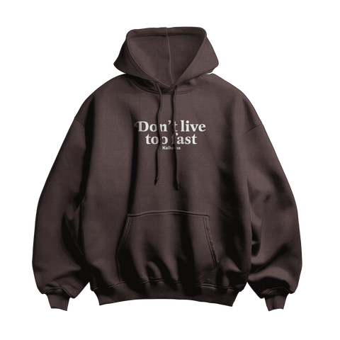 Don't Live Too Fast Oversized Hoodie by Kaihama