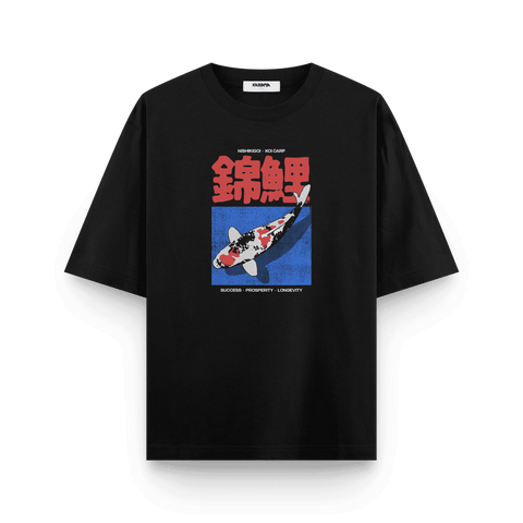 Nishikigoi Koi Carp Oversized T-Shirt by Kaihama