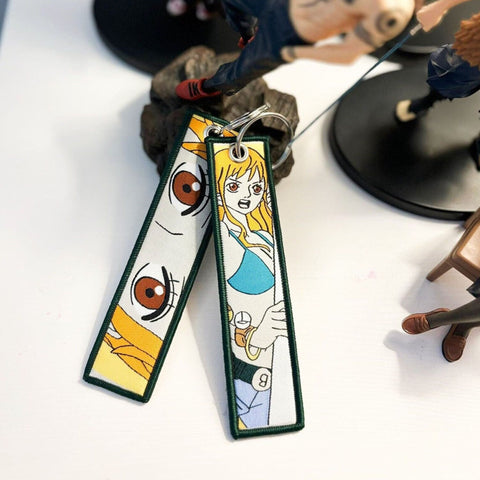 One Piece Luffy Embroidered ANIME Keychain – Double Sided