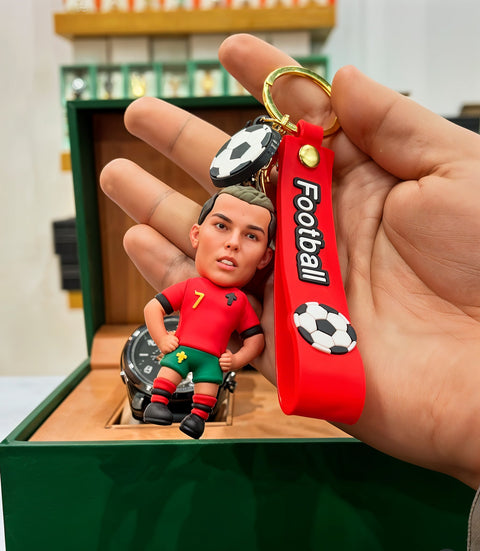 Messi Ronaldo -Inspired Football Keychains