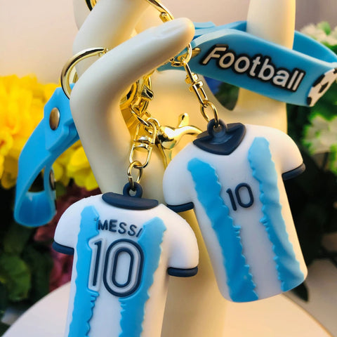 Messi Ronaldo -Inspired Football Keychains