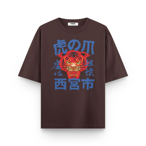 Japanese Tiger Oversized Graphic T-Shirt