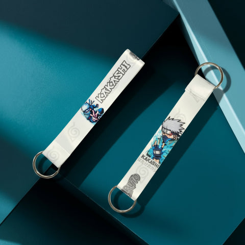 Naruto Kakashi Satin Keychain Strap – White | Anime Keychain