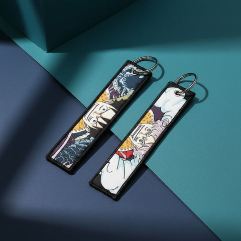 One Piece Luffy Embroidered ANIME Keychain – Double Sided