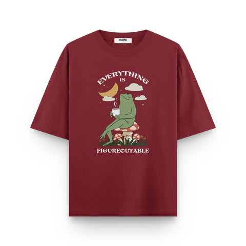“Everything is Figureoutable” Frog Oversized T-Shirt