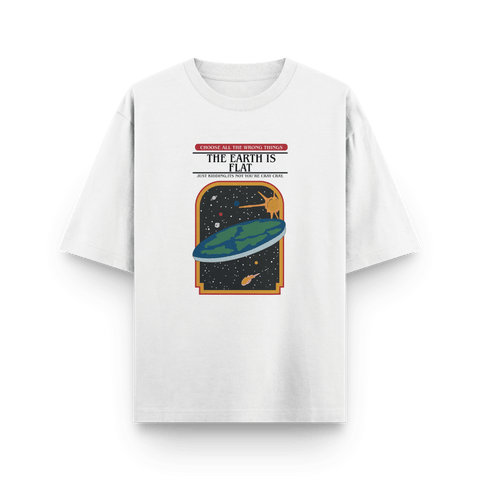 Earth Is Flat Oversized Tshirt by Kaihama