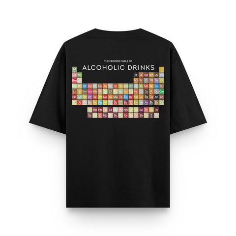 Alcoholic Drinks Periodic Table Tee – Oversized Fit