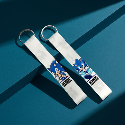 Sonic The Hedgehog Satin Keychain Strap – White | Gaming Keychain