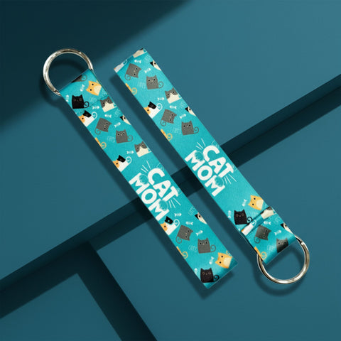 Cute Pet Satin Keychain Strap – Cat Mom / I Am Pawesome (Dog) | Animal Lover Keychain
