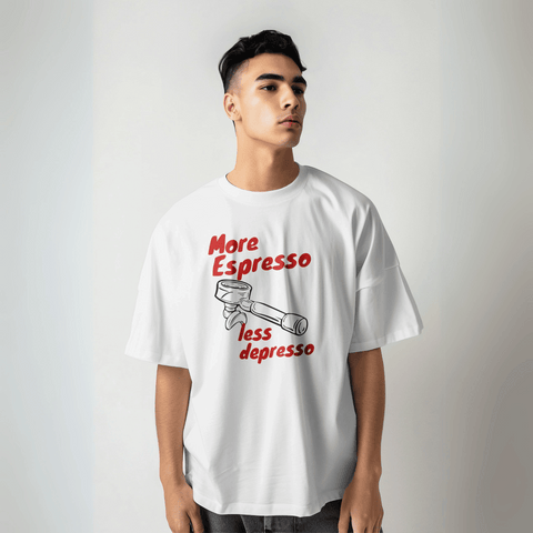 More Espresso, less Depresso Oversized Tshirt by Kaihama