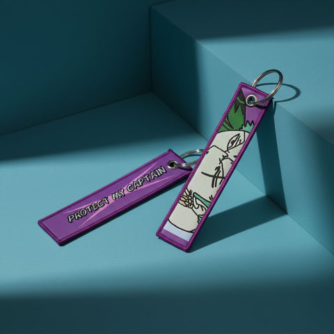 One Piece Luffy Embroidered ANIME Keychain – Double Sided