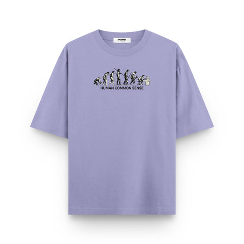 Human Common Sense – Evolution Oversized Graphic T-Shirt