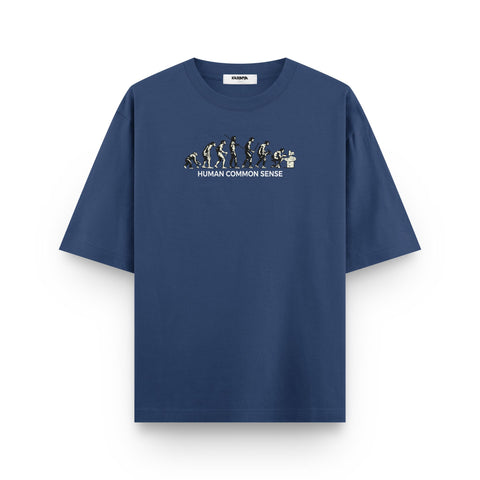 Human Common Sense – Evolution Oversized Graphic T-Shirt