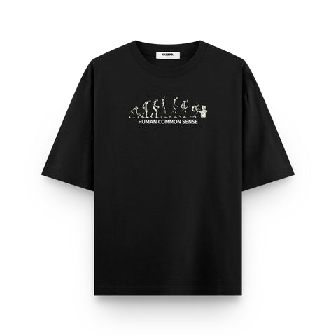 Human Common Sense – Evolution Oversized Graphic T-Shirt