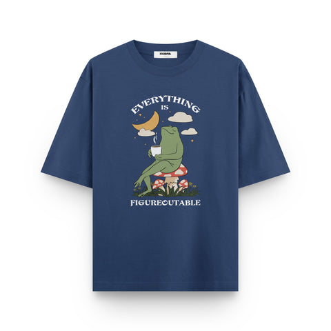 “Everything is Figureoutable” Frog Oversized T-Shirt