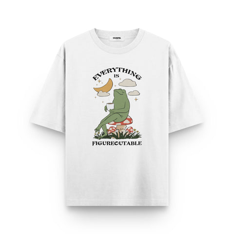 “Everything is Figureoutable” Frog Oversized T-Shirt