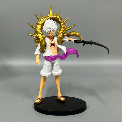 One Piece Luffy Gear 5 Sun God Nika Gold Action Figure (22cm)