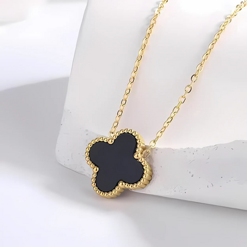 Stainless Steel Van Clover Pendant Necklace for Women