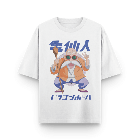 Master Roshi from Dragonball Series Anime Oversized T-Shirt