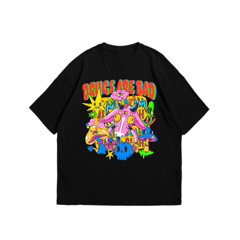 Drugs are bad Unisex Oversized Tshirt