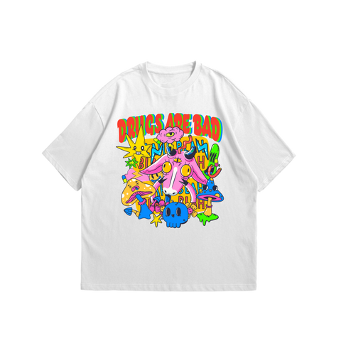 Drugs are bad Unisex Oversized Tshirt