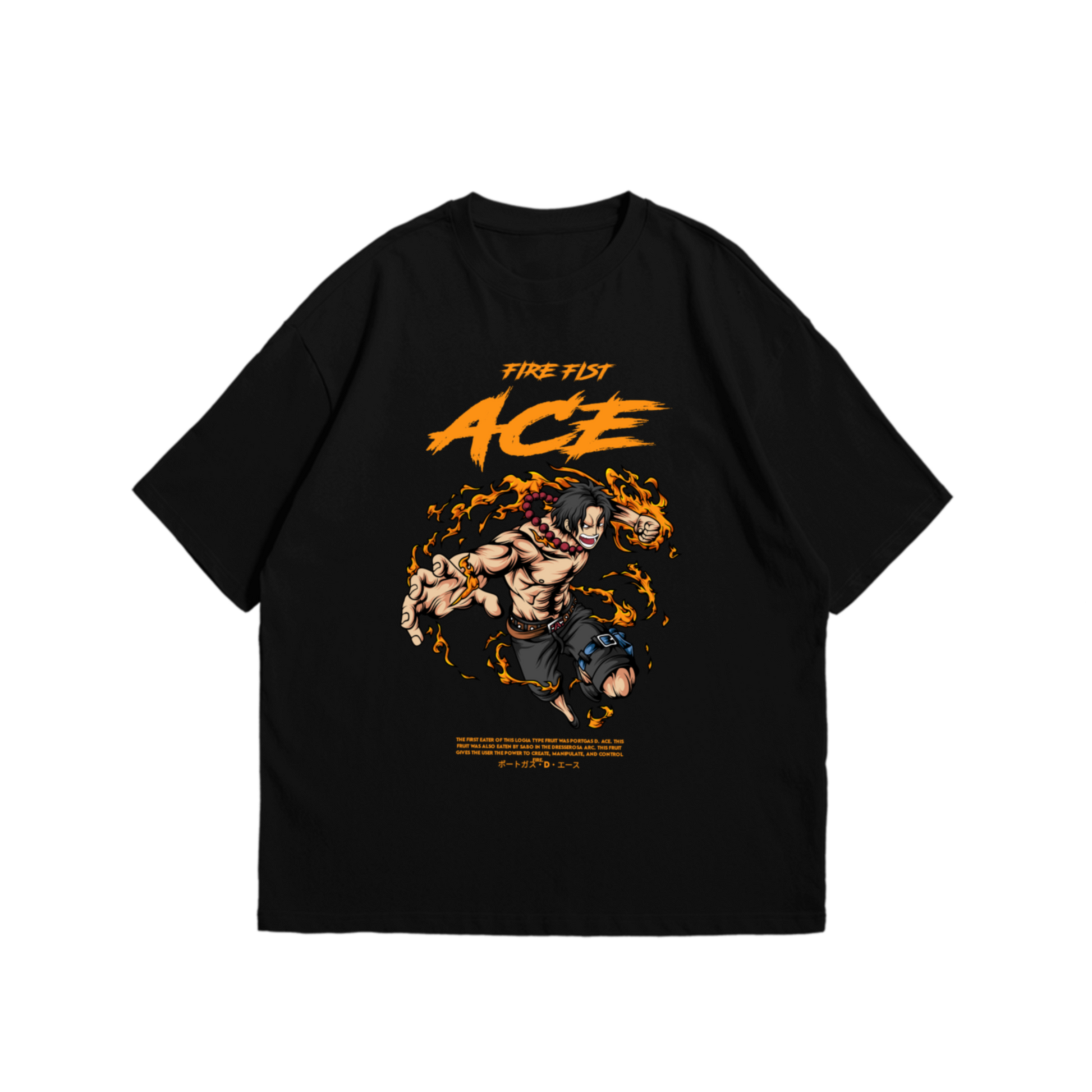 Ace from One Piece Anime Oversized Tshirt