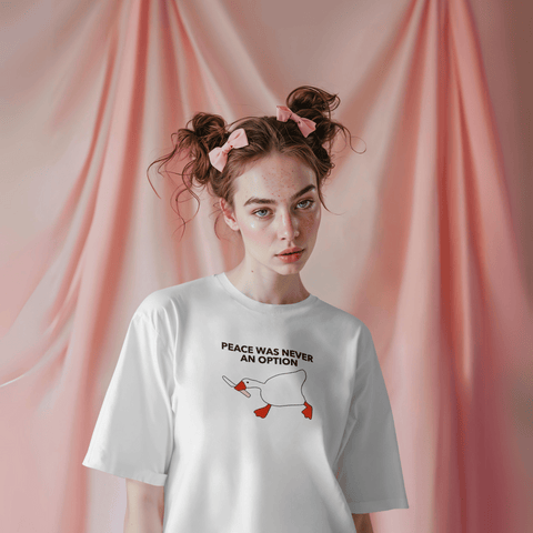 "Peace Was Never an Option" Oversized Tshirt by Kaihama